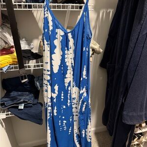 Blue and White Tie-Dye Jumper